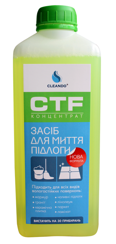 Засіб для миття підлоги (концентрат) CLEANDO CTF, 1 л
